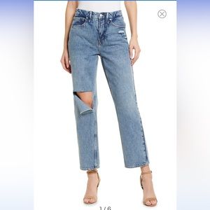 'Good American 90s Duster Straight Leg Jeans